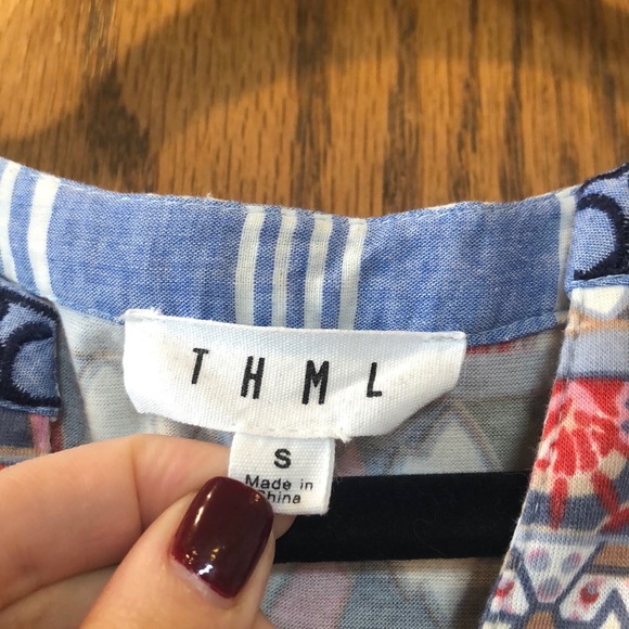 THML Mixed Media Sleeveless Top - Picture 2 of 5